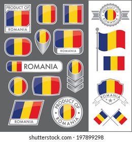 A huge vector collection of Romanian flags in multiple different styles. In total there are 17 unique treatments that will be useful for a variety of applications.