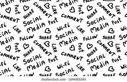 Huge vector set of business, social, technology hand drawn elements doodles and icons
