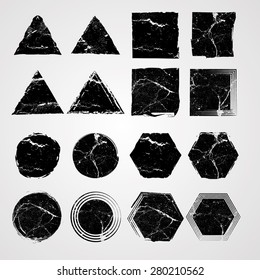 Huge Vector Vintage Stamps Collection . Grunge , Circle, Square , Triangle,  Elements for your Design . Banners, Insignias , Logos, Icons, Labels and Badges Set . Set of Retro Frames for Emblems .