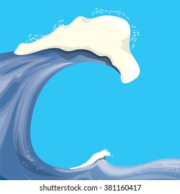 Huge wave for surfing. Ocean storm background