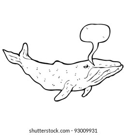 huge whale with speech bubble