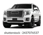 huge white SUV Offroad 3d 4x4 car Big large Modern off road world vehicles United States America USA front yukon art design vector isolated white icon sign symbol police grill drive
