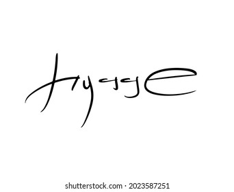 hugge danmark lifestyle lettering calligraphy illustration