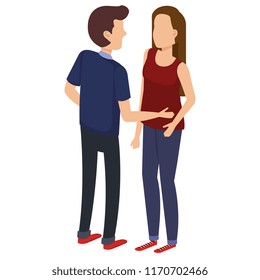 hugged couple avatars characters