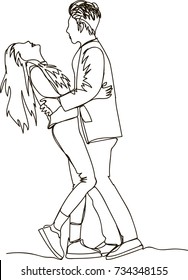 Line Art Couple Hug Images Stock Photos Vectors Shutterstock