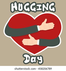 Hugging Day International Holiday Greeting Card