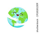 Hugging Earth, hands holding Earth. Save our planet. World Environment day or Earth day concept. Vector illustration isolated on white background