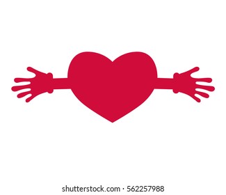 hugging heart