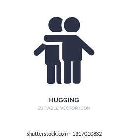 hugging icon on white background. Simple element illustration from People concept. hugging icon symbol design.