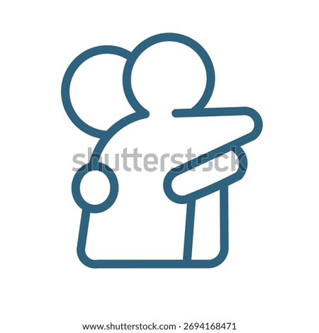 hugging line icon. hugging line avatar