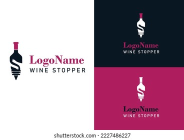 Abrazando el concepto de logotipo de tapón de vino