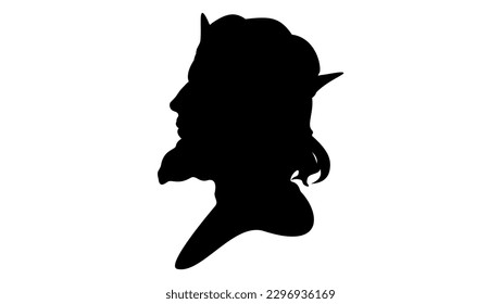 Hugh Capet silhouette, high quality vector