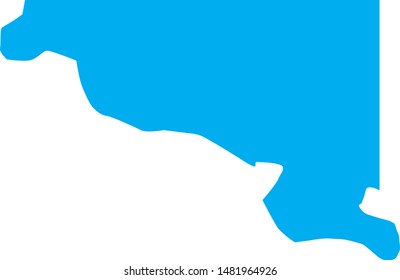 Hughes County map in the state of south dakota