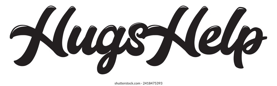 hugs help text on white background.