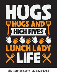 Hugs and high fives, Design element for poster, card, banner.