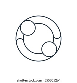 Hugs isolated line icon on white background