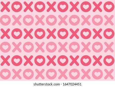 Hugs And Kisses Seamless Vector Valentines Background