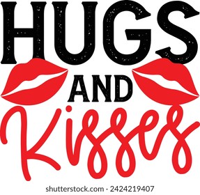  Hugs and Kisses Valentine love  design
