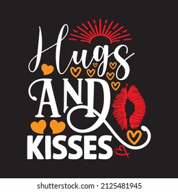 Hugs and kisses vector file