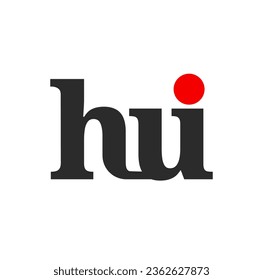 HUI company name initial letters illustration monogram 