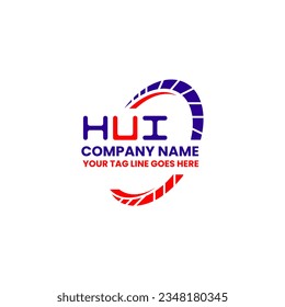 HUI letter logo creative design with vector graphic, HUI simple and modern logo. HUI luxurious alphabet design  