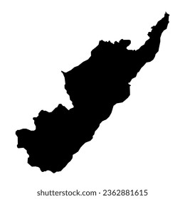 Huila department map, administrative division of Colombia.
