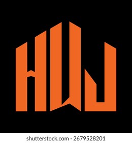 Diseño de letra HUJ. Diseño de logotipo de tecnología de letras HUJ. Diseño de logotipo HUJ Monogram para un empresario y negocio
