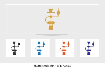 Hukka icon vector. Hookah logo design