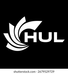 HUL letter design. HUL letter technology logo design. HUL Monogram logo design for an entrepreneur and business