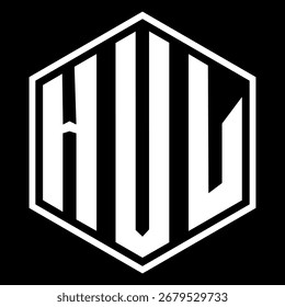 Diseño de letra HUL. Diseño de logotipo de tecnología de letras HUL. Diseño del logotipo del monograma de HUL para un empresario y un negocio