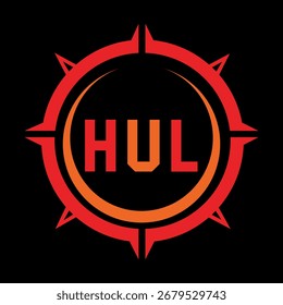 HUL letter design. HUL letter technology logo design. HUL Monogram logo design for an entrepreneur and business