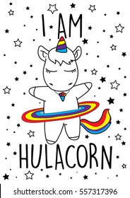 I am hula corn, cute magical unicorn,sweet kids graphics for t-shirts.and phone case, also you can use as wallpaper 