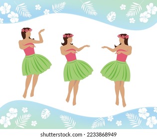 Hula dancer performance. Hawaiian culture. 