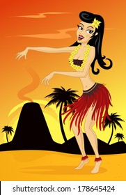 Hula Girl Dancing