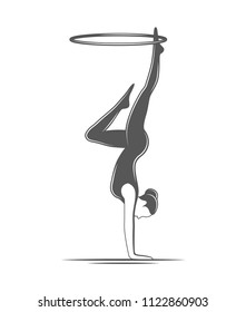 Hula hoop. Circus element isolated on white background. Symbols for circus design logos and emblems. Vector illustration