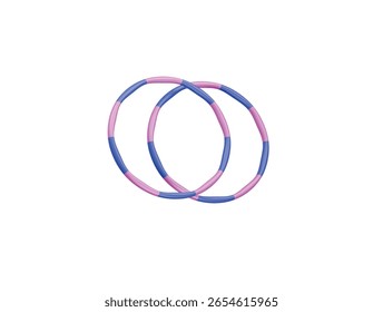  renderização de ilustração 3d do ícone de hula hoop