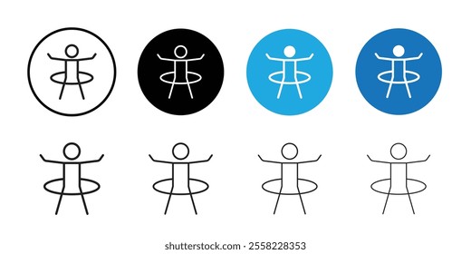 Hula hoop icon Flat line illustration