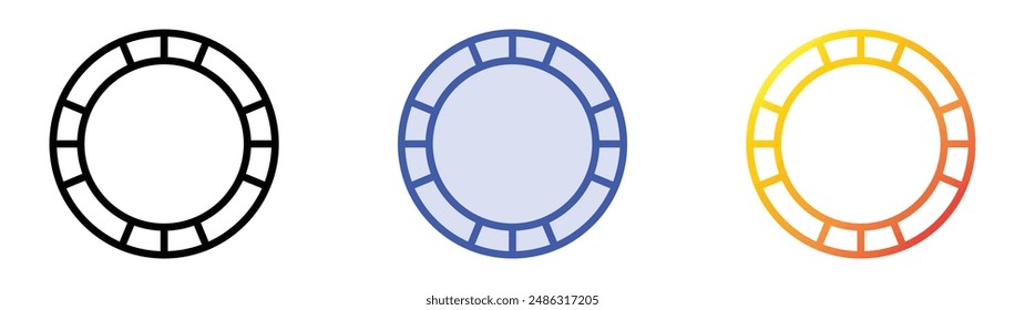 hula hoop icon. Linear, Blue Fill and Gradient Style Design Isolated On White Background