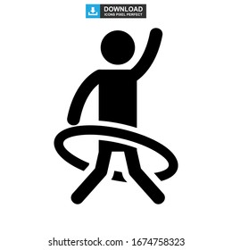 hula hoop icon or logo isolated sign symbol vector illustration - high quality black style vector icons

