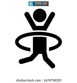 hula hoop icon or logo isolated sign symbol vector illustration - high quality black style vector icons
