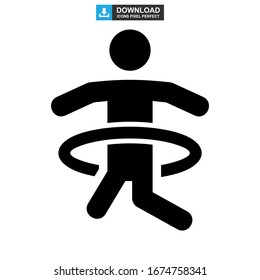 hula hoop icon or logo isolated sign symbol vector illustration - high quality black style vector icons

