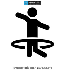 hula hoop icon or logo isolated sign symbol vector illustration - high quality black style vector icons
