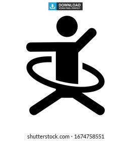 hula hoop icon or logo isolated sign symbol vector illustration - high quality black style vector icons
