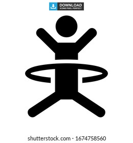 Hula-Hoop-Symbol oder Logo einzeln auf Zeichen Vektorillustration Illustration - hochwertige Vektorsymbole im schwarzen Stil
