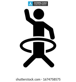 Icono de aro de aro o logotipo símbolo de signo aislado Ilustración vectorial de estilo negro de alta calidad iconos vectoriales
