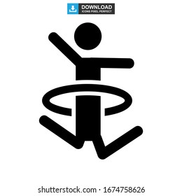 hula hoop icon or logo isolated sign symbol vector illustration - high quality black style vector icons
