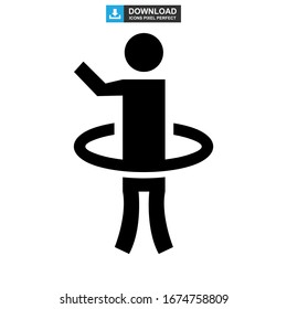hula hoop icon or logo isolated sign symbol vector illustration - high quality black style vector icons
