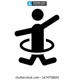 Hula-Hoop-Symbol oder Logo einzeln auf Zeichen Vektorillustration Illustration - hochwertige Vektorsymbole im schwarzen Stil
