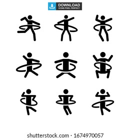 hula hoop icon or logo isolated sign symbol vector illustration - Collection of high quality black style vector icons
