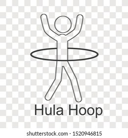 Hula hoop icon on transparency background. Business creative idea design. Line vector illustration use for your web page or mobile app.